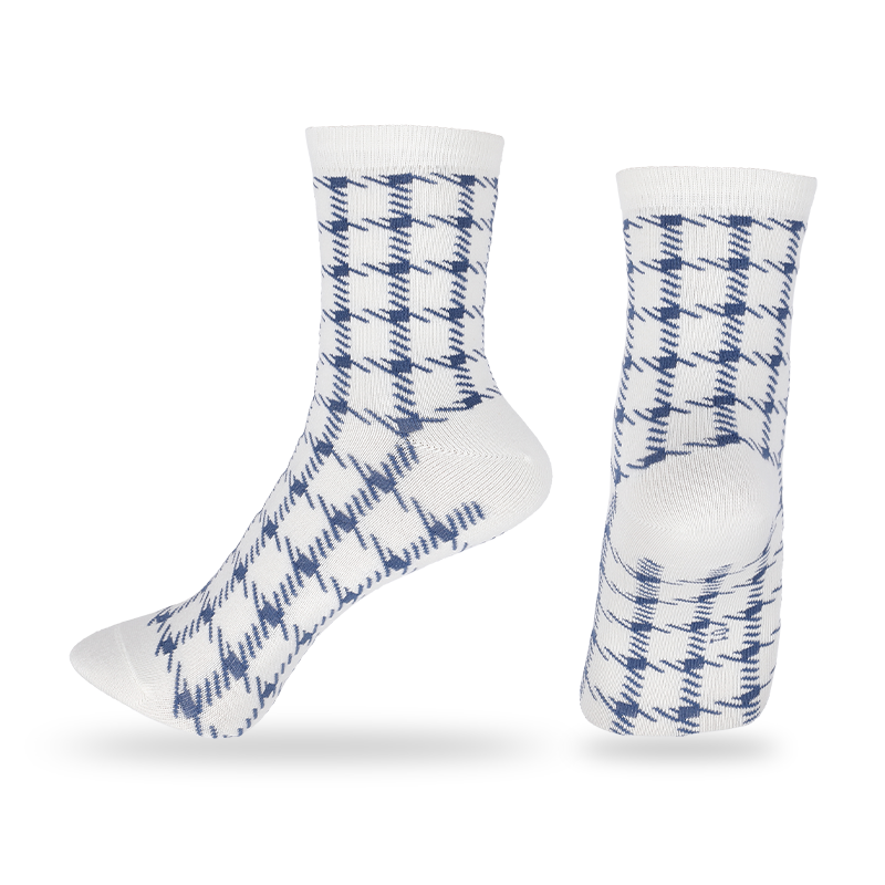 ODM hommes motif à carreaux robe casual chaussettes sans couture invisibles