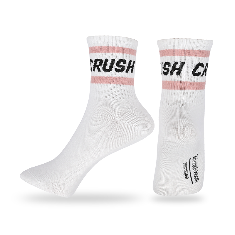 Chaussettes unisexes à rayures classiques avec motif lettres