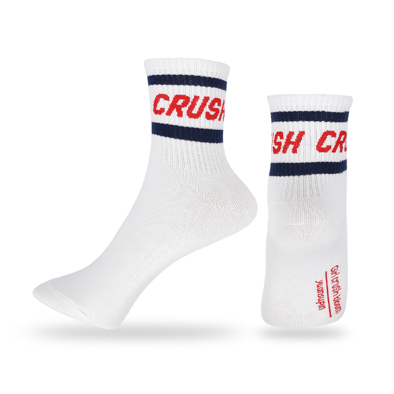 Chaussettes unisexes à rayures classiques avec motif lettres
