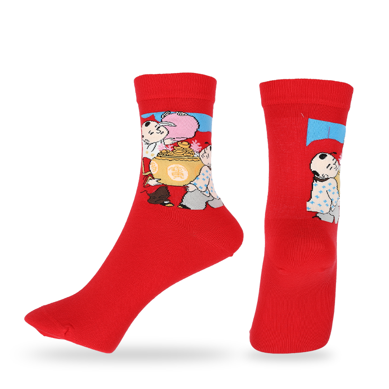Chaussettes habillées de style Nouvel An chinois en gros ou sur mesure pour dames avec motifs