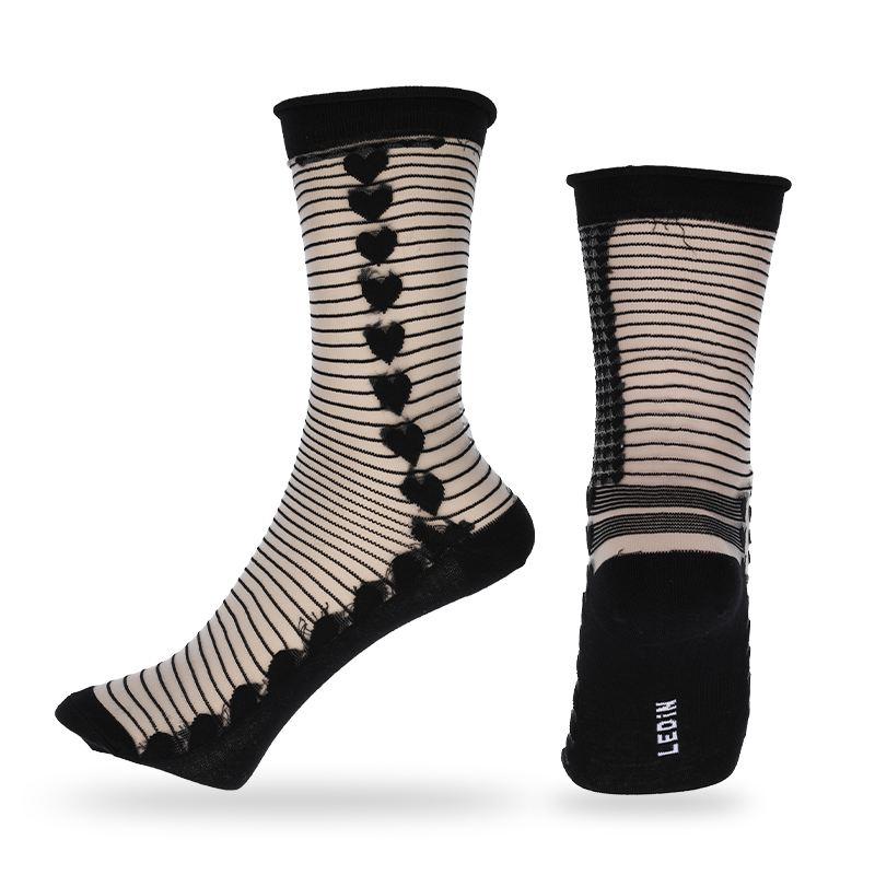 Vente en gros ou sur mesure dames verre transparent cristal soie saison d'été chaussettes habillées minces