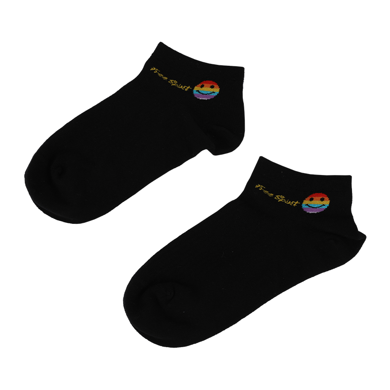 Vente en gros ou sur mesure dames smiley emoji visage chaussettes à motifs de baskets