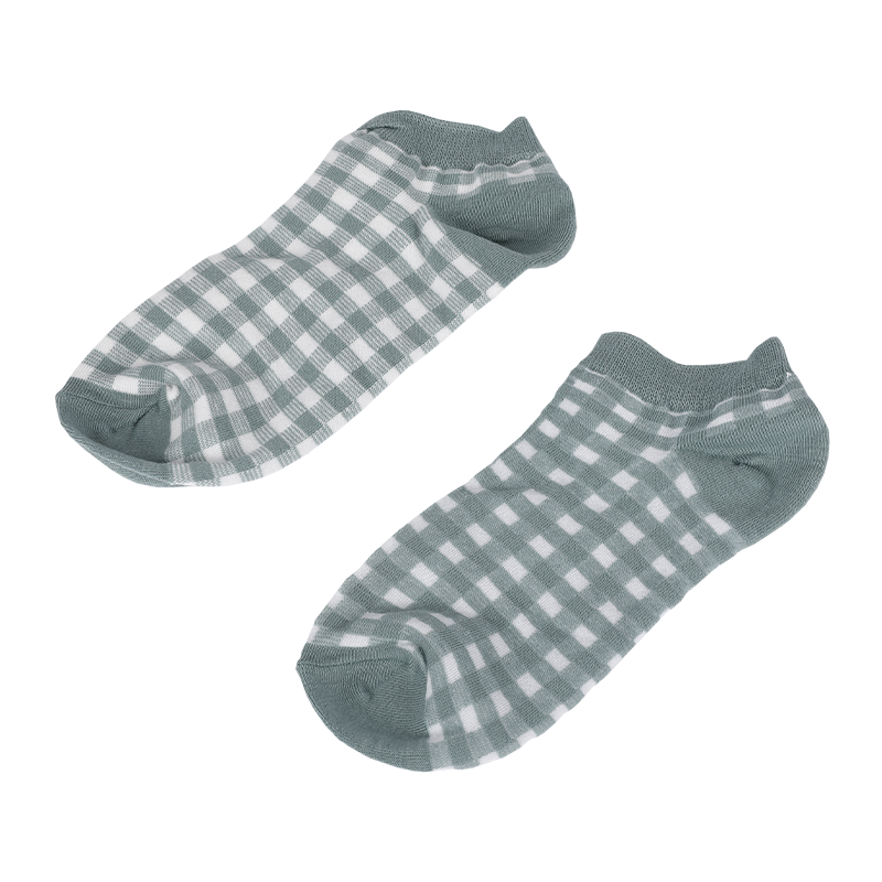 Vente en gros ou sur mesure dames rayures classiques, chaussettes basses à carreaux