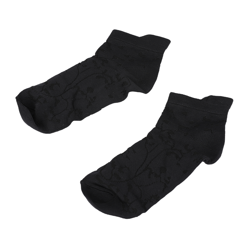 Chaussettes à la cheville en nylon microfibre super doux à motif floral pour femmes