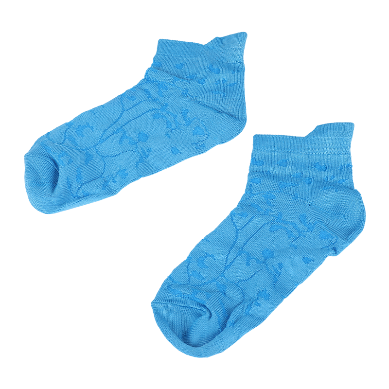 Chaussettes à la cheville en nylon microfibre super doux à motif floral pour femmes