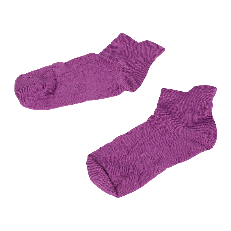 Chaussettes à la cheville en nylon microfibre super doux à motif floral pour femmes