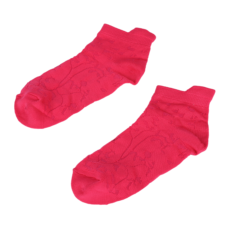 Chaussettes à la cheville en nylon microfibre super doux à motif floral pour femmes
