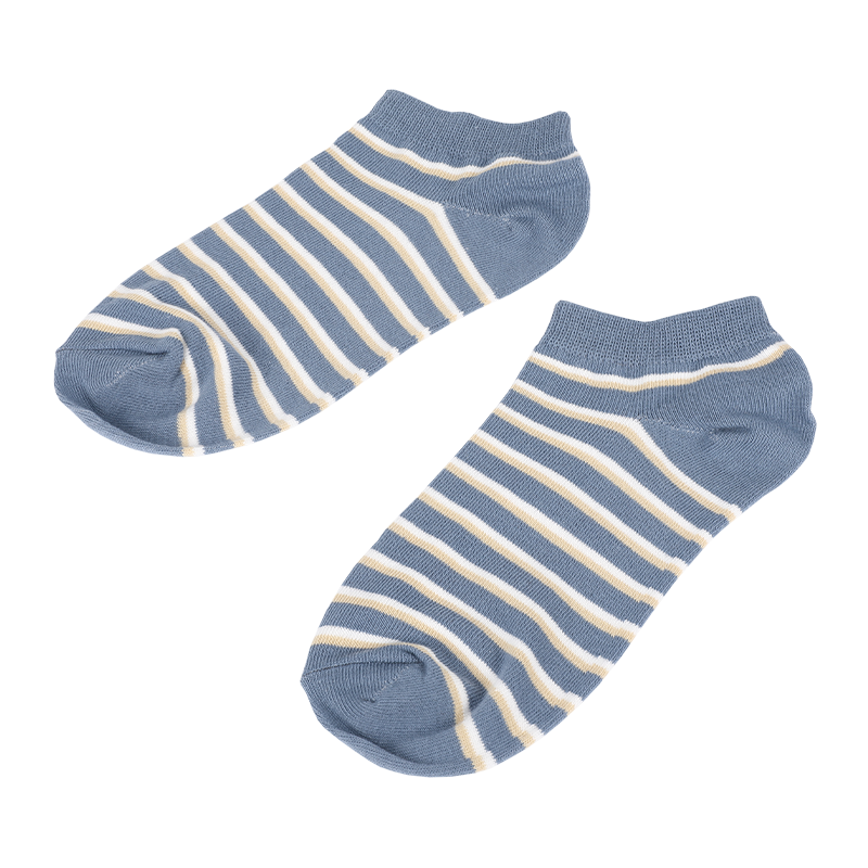 Hommes classique rayé plaid cheville lisse orteil baskets chaussettes doublure chaussettes de sport faites de fil frais 100% dégradable de la nature écologique