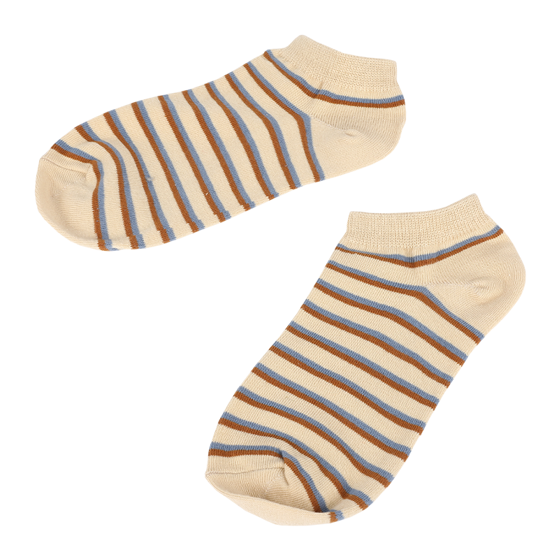 Hommes classique rayé plaid cheville lisse orteil baskets chaussettes doublure chaussettes de sport faites de fil frais 100% dégradable de la nature écologique