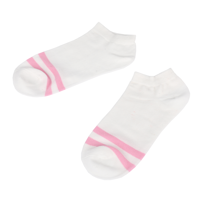Vente en gros dames personnalisées ordinateur classique à rayures reliant des chaussettes de cheville invisibles à orteil sans couture