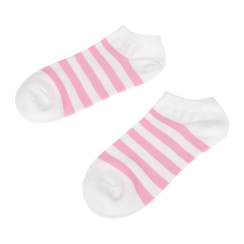 Vente en gros dames personnalisées ordinateur classique à rayures reliant des chaussettes de cheville invisibles à orteil sans couture