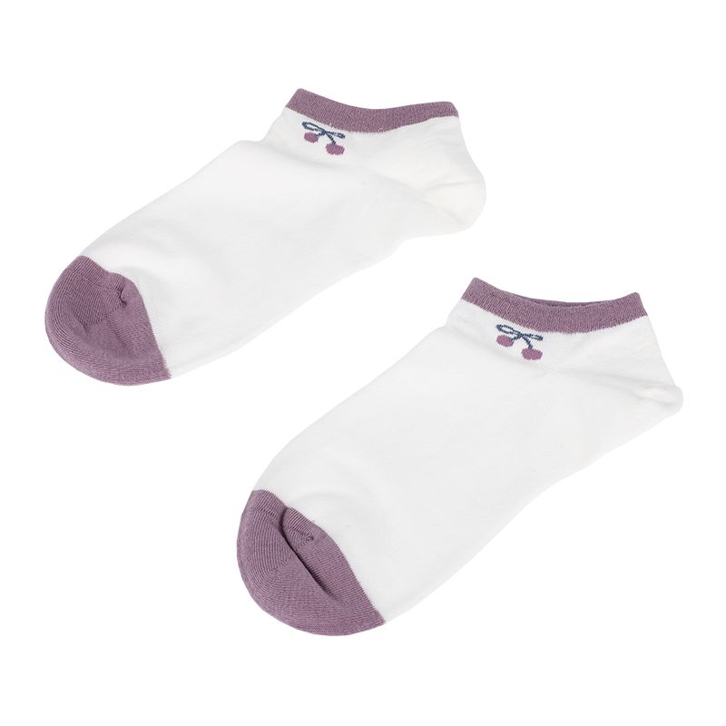Chaussettes de baskets à la cheville classiques à coupe basse pour dames personnalisées en gros avec bonneterie brodée