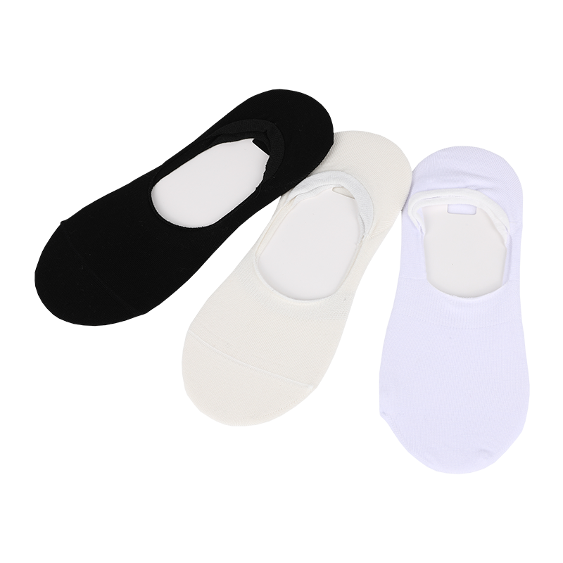 Chaussettes invisibles bateau unies invisibles 200N 32's en coton peigné avec silicone anti-dérapant