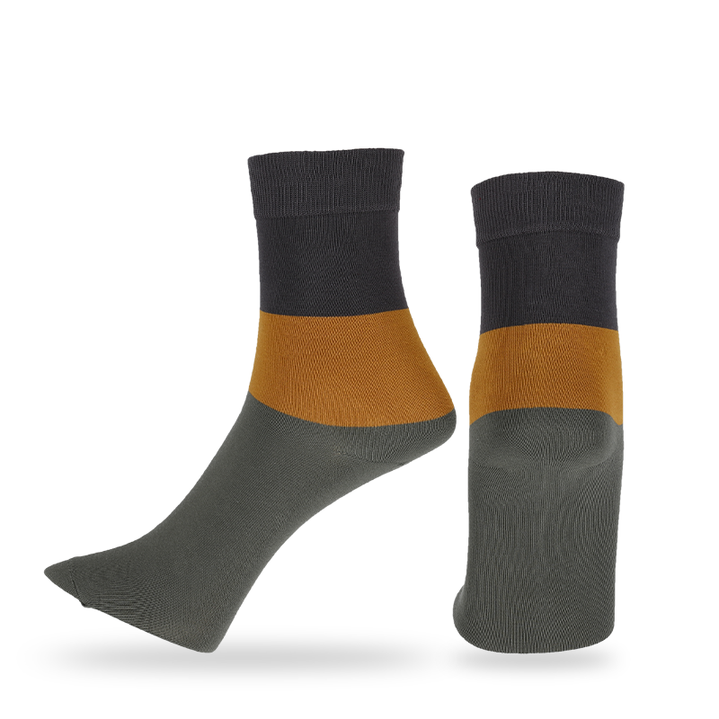 Chaussettes décontractées, habillées ou streetwear personnalisées en coton peigné OEKO-Tex de haute qualité pour hommes fils de coton naturels anti-boulochage chaussettes habillées classiques à larges rayures chaussettes de marche quotidiennes