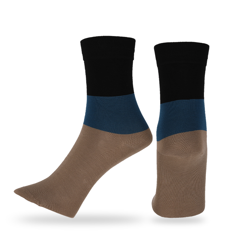 Chaussettes décontractées, habillées ou streetwear personnalisées en coton peigné OEKO-Tex de haute qualité pour hommes fils de coton naturels anti-boulochage chaussettes habillées classiques à larges rayures chaussettes de marche quotidiennes