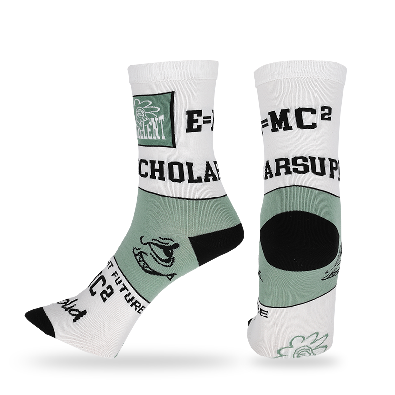 chaussettes habillées pour hommes avec un riche motif jacquard et un motif abstrait
