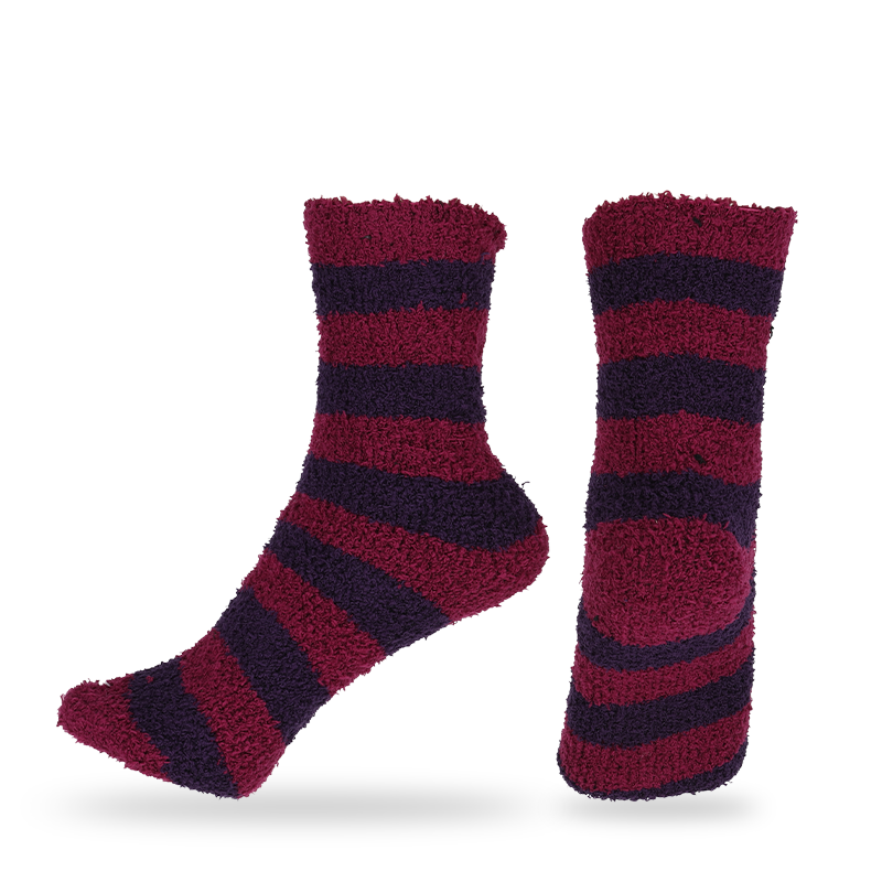 Chaussettes de sol d'intérieur floues chaudes thermiques d'hiver de faible épaisseur de fil de plumes super douces personnalisées