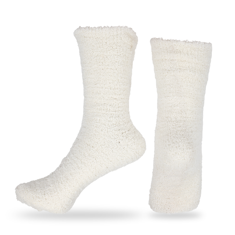 Chaussettes de sol d'intérieur floues chaudes thermiques d'hiver de faible épaisseur de fil de plumes super douces personnalisées