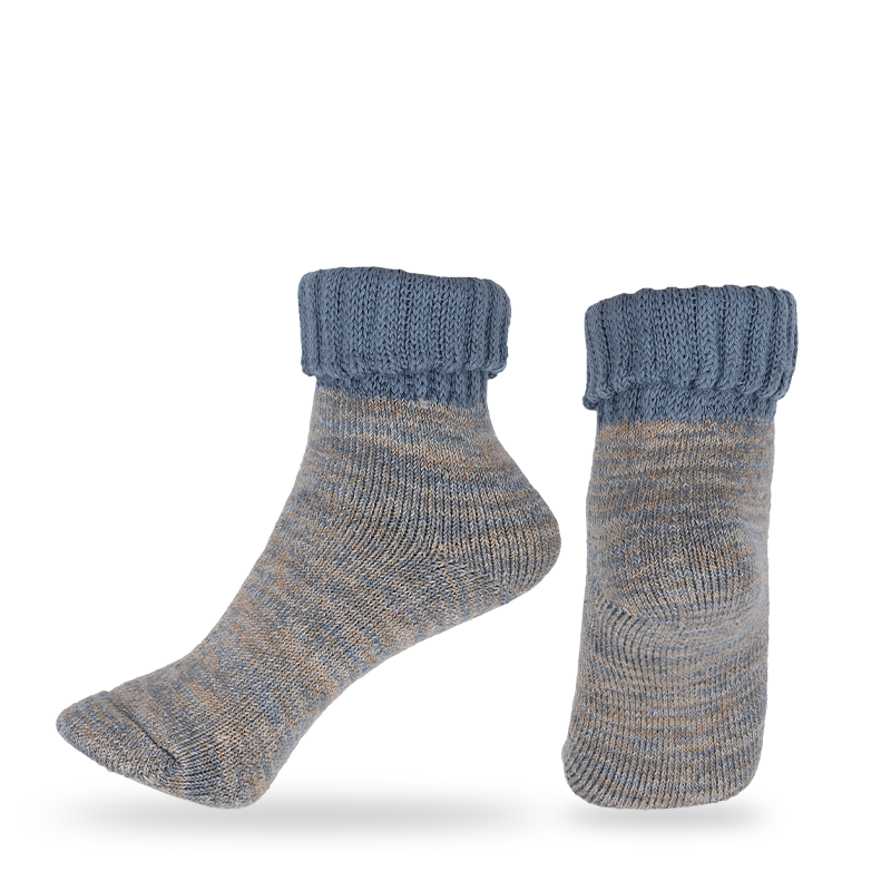 Vente en gros ou sur mesure en laine à revers à faible épaisseur, coussin complet, chaussettes chaudes épaisses thermiques d'hiver