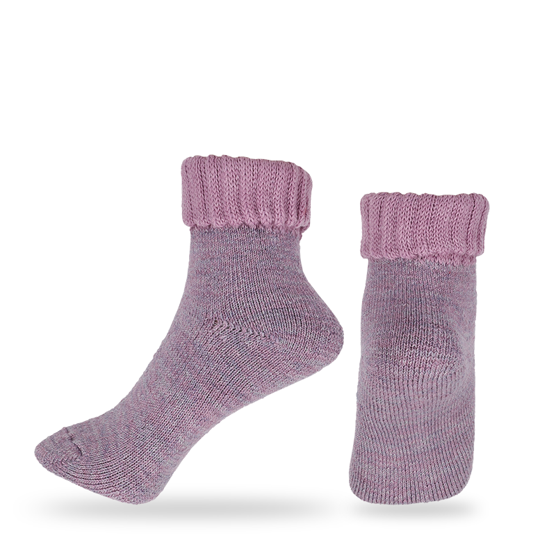 Vente en gros ou sur mesure en laine à revers à faible épaisseur, coussin complet, chaussettes chaudes épaisses thermiques d'hiver