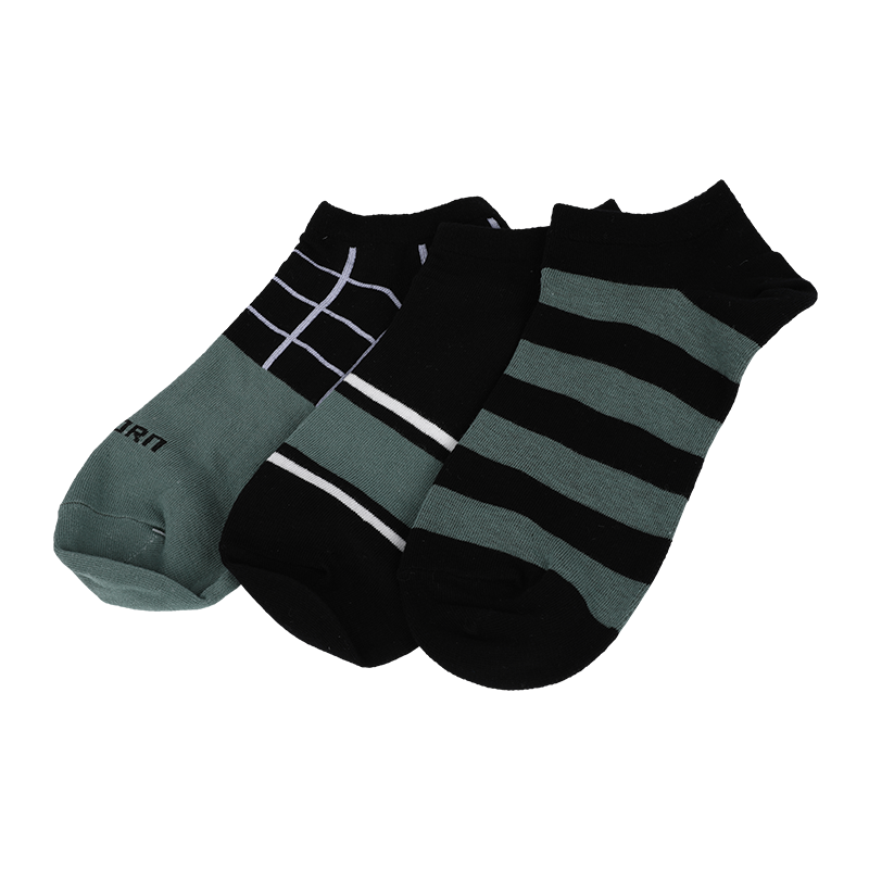 Chaussettes classiques en coton peigné à rayures solides pour hommes