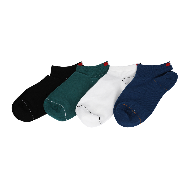 Chaussettes de baskets en gros bon marché ou personnalisées pour hommes avec une ligne de points autour du talon
