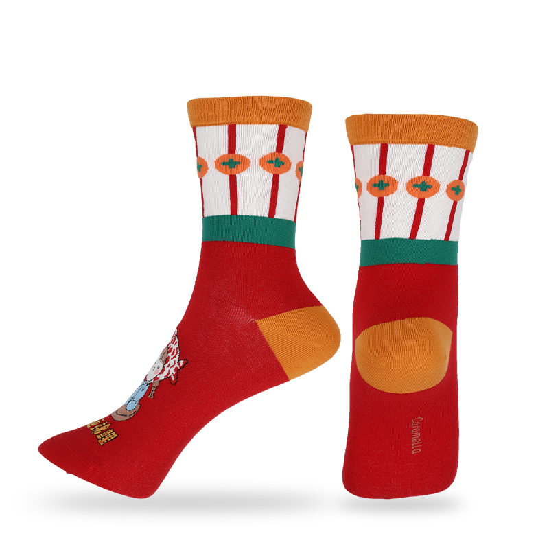 Chaussettes d'équipage de style chinois en gros ou sur mesure pour femmes avec des caractères et des motifs chinois