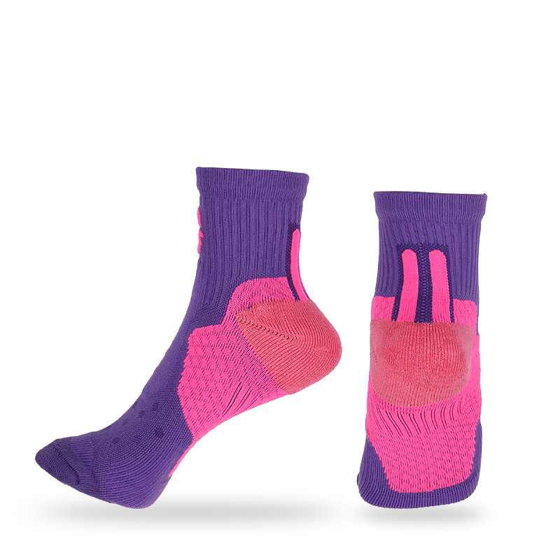 Chaussettes athlétiques en éponge/peluche à coussin gratuit avec technologie de maintien, soutien de la voûte plantaire et conception en maille respirante